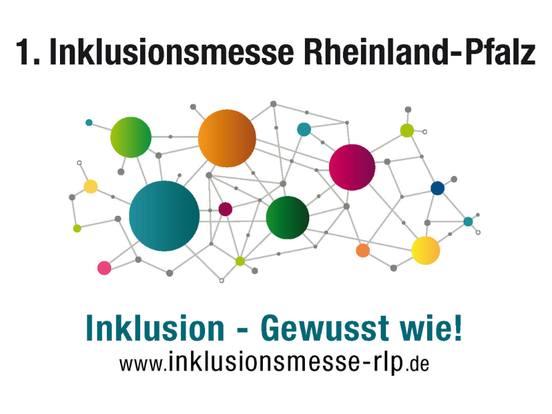 Logo 1. Inklusionsmesse Rheinland-Pfalz mit dem Schriftzug 